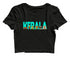 Kerala Word Art Malayalam Kerala Womens Crop Tops